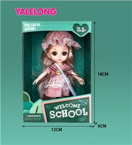 6-INCH 13 JOINT 3D EYE FASHION HIGH SCHOOL DOLL - OBL886561