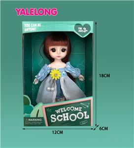 6-INCH 13 JOINT 3D EYE FASHION HIGH SCHOOL DOLL - OBL886563