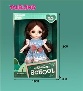 6-INCH 13 JOINT 3D EYE FASHION HIGH SCHOOL DOLL - OBL886565