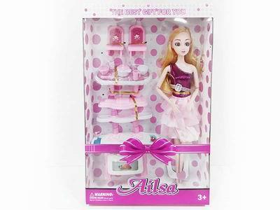 11.5-INCH BARBIE 9-JOINT COMPUTER DESK KITCHEN CHAIR - OBL886845