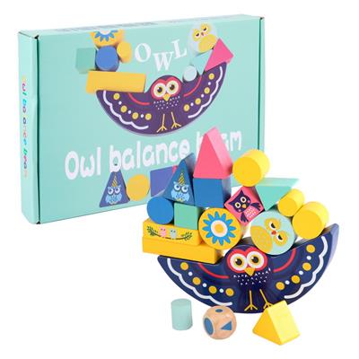 WOODEN OWL BALANCE BLOCK - OBL887616