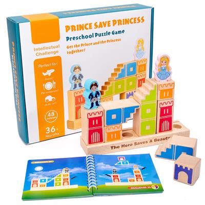 WOODEN PRINCE SAVE PRINCESS BUILDING BLOCK - OBL887626