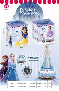 电动万向灯光冰雪公主音乐台 - OBL887899