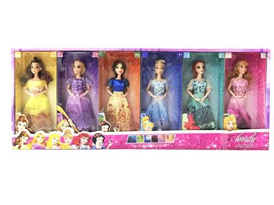 11 INCH SOLID DISNEY 6 PRINCESS SHOWCASE BOX 12PCS - OBL888056