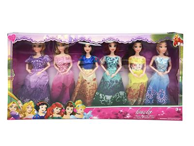 11 INCH SOLID DISNEY 6 PRINCESS - OBL888058