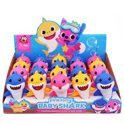 4寸鲨鱼宝宝搪胶玩具带哨子 - OBL888137