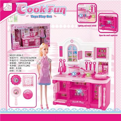KITCHEN SERIES AND KITCHEN BARBIE BARBIE COLOR LIGHT SOUND - OBL888230