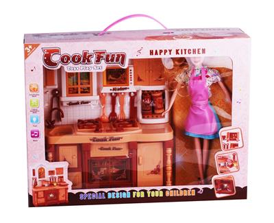 KITCHEN SERIES AND KITCHEN BARBIE BROWN LIGHT SOUND - OBL888231