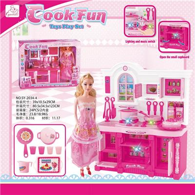 KITCHEN SERIES AND MATCHING AND BARBIE BARBIE COLOR LIGHTING SOUND - OBL888243