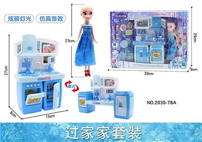 SPLIT CABINET, 9-INCH BARBIE AND MATCHING ICE AND SNOW WONDERLAND LIGHTING SOUND - OBL888341