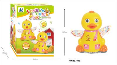 万向电动灯光音乐卡通鸭 - OBL889262