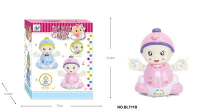 万向电动灯光音乐卡通女娃娃 - OBL889268