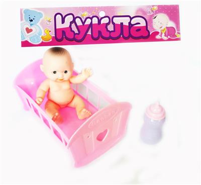 俄文卡头搪胶娃配摇床奶瓶 - OBL889287