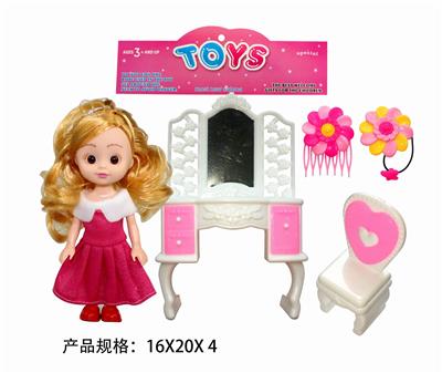 6寸娃娃配饰品梳装台椅子 - OBL889301