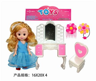 6寸娃娃配饰品梳装台椅子 - OBL889303