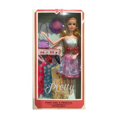 11.5-inch heavy joint barbie with shoulder bag flower hat hanging skirt - OBL889393