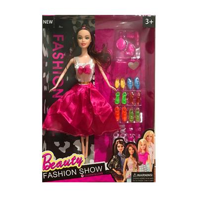 11.5-inch heavy body live hand barbie with shoe rack - OBL889395