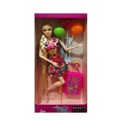 11 inch 11 joint long hair fashion travel suit barbie doll - OBL889417