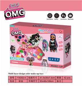 SURPRISE DOLL DIY THREE LAYER MAKEUP WITH DOLL - OBL889473