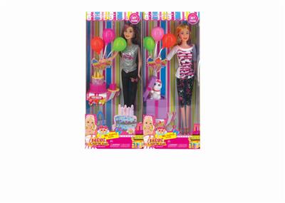 New birthday theme 11.5-inch full body live hand fashion barbie - OBL889503