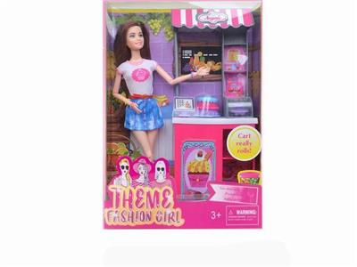 High end dessert theme 11.5 inch solid 11 joint long hair fashion short skirt barbie - OBL889512