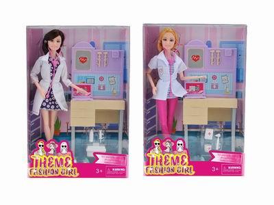 Pop theme 11.5-inch solid 11 joint female nurse barbie - OBL889521