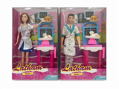 High grade theme 11.5-inch real body live hand female nurse male doctor - OBL889527