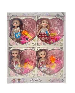 6-inch solid 12 joint 3d real eye russian doll - OBL889535
