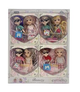 6-inch solid 12 joint 3d real eye russian doll - OBL889536
