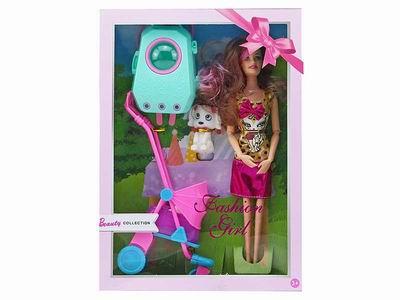 High grade 11.5-inch 9-joint real body long hair fashion barbie - OBL889547