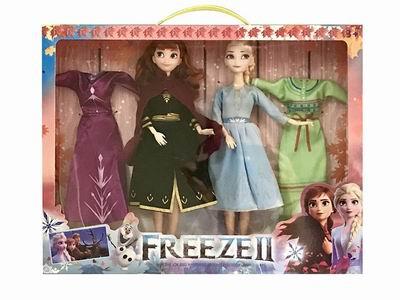 The latest fourth generation 11 inch 12 joint real-life snow and ice strange fate anna and aisha double - OBL889634