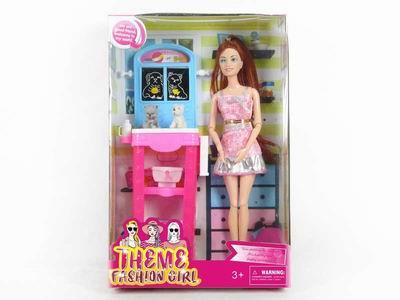 High grade pet theme 11.5 inch solid 11 joint fashion short skirt barbie - OBL889653