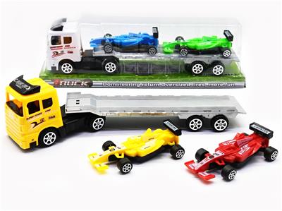 Formula f1 racing car with inertia tractor - OBL889760