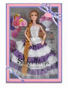 Popular 11.5-inch solid 9-joint long whip wedding dress barbie - OBL890139