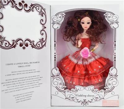 High grade gift box 11.5 \9-joint solid 3d real eyes amy wedding dress barbie flower band - OBL890145