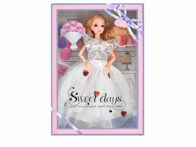 High grade 11.5 \9-joint solid wedding dress large skirt 3d eye barbie - OBL890147