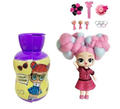 New 3rd generation gourd bottle 5-inch solid omg.lol marshmallow head hairstyle doll - OBL890210