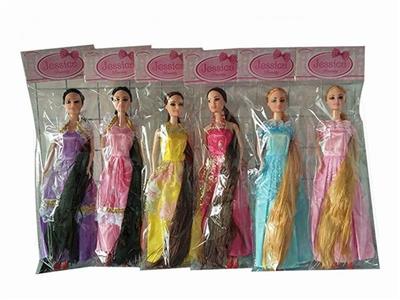 6 high-end 11.5-inch real princess barbie with long hair - OBL890222