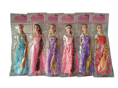 6 high-end 11.5-inch real princess barbie with long hair - OBL890223