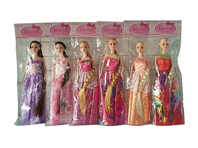 6 high-end 11.5-inch real princess barbie with long hair - OBL890227