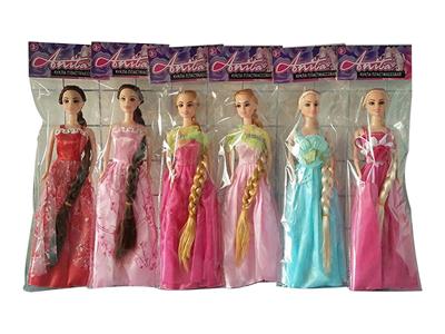 6 high-end 11.5-inch real princess barbie with long hair - OBL890231