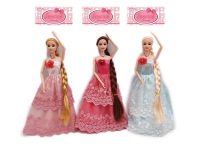 New high-end 11.5-inch body long hair joint princess dress barbie - OBL890241