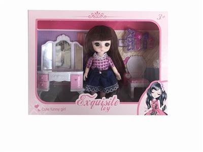 6-inch solid 13 joint 3d real eye bjd lori simulation eye doll - OBL890247