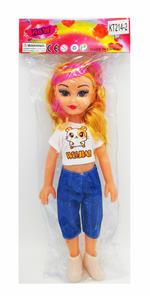14 inch card bag music girl doll - OBL890413