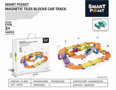 彩窗磁力片电动轨道102PCS - OBL890530