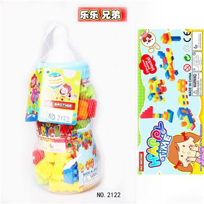 Large milk bottle and can building blocks - OBL890655