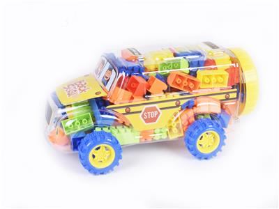 Small school bus puzzle building blocks - OBL890700