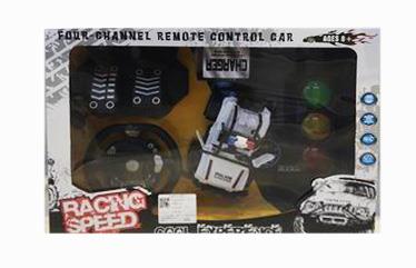 1:20四通重力感应方向盘脚踏遥控吉普警车带闪灯（加红绿灯） - OBL890732