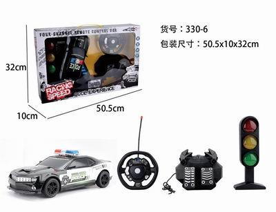 1:16四通重力感应方向盘脚踏遥控雪佛兰警车带闪灯（加红绿灯） - OBL890733