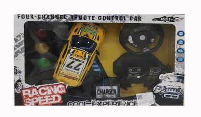 1:16四通重力感应方向盘脚踏遥控极光跑车带闪灯（加红绿灯） - OBL890736